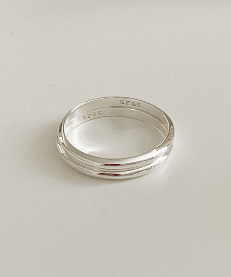 [silver925] 1mm 심플 민자 레이어드 반지 (one color)